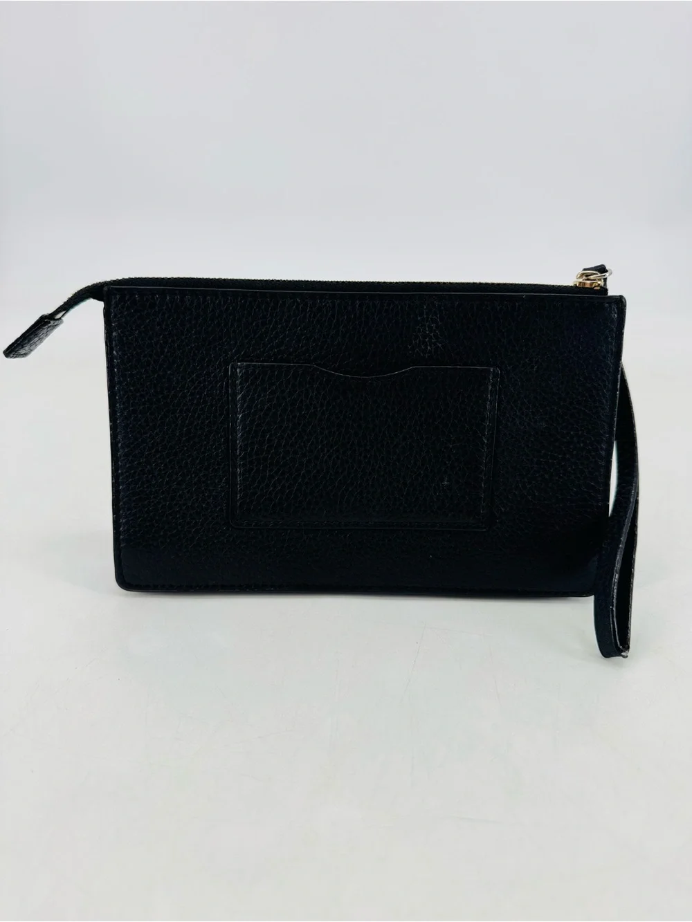 Kate Spade Leather Black Zippered Multi Compartment Card Holder Wristlet Wallet